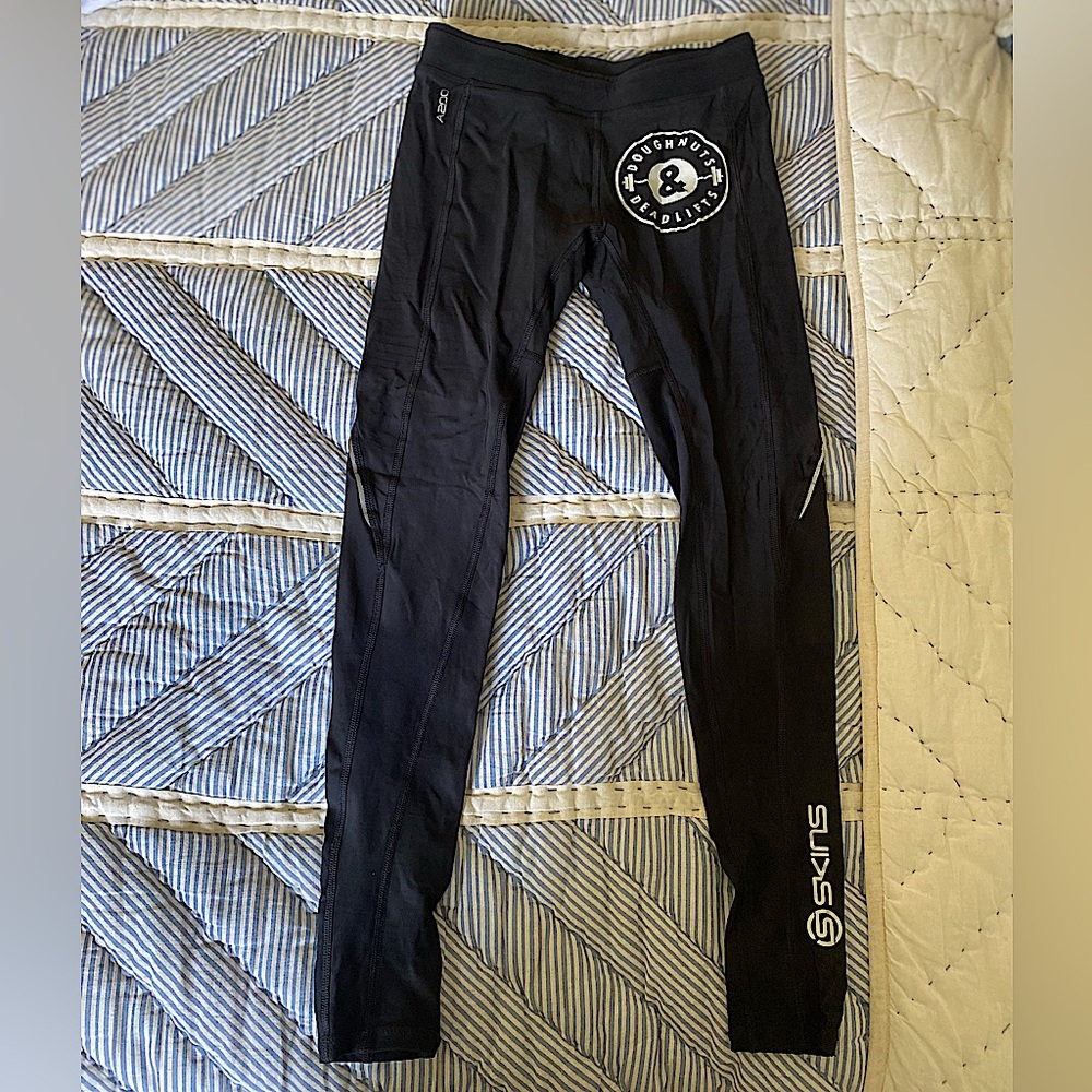 Skins A200 Tights *Doughnuts and Deadlifts* Size Small